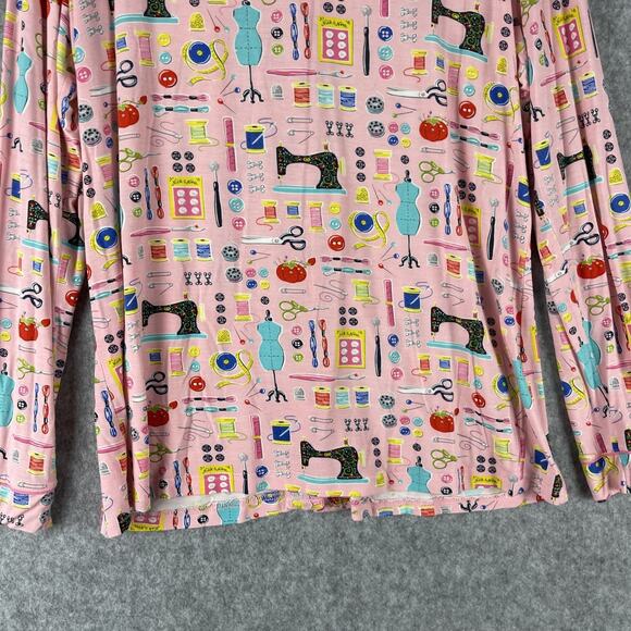 Nick Nora Pajama Lounge Set Womens XL Pink Sewing Seamstress Modal Stretch - Picture 8 of 16